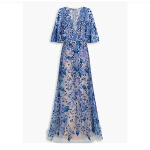 Marchesa Notte sz 8 Embroidered Tulle Gown NWT n